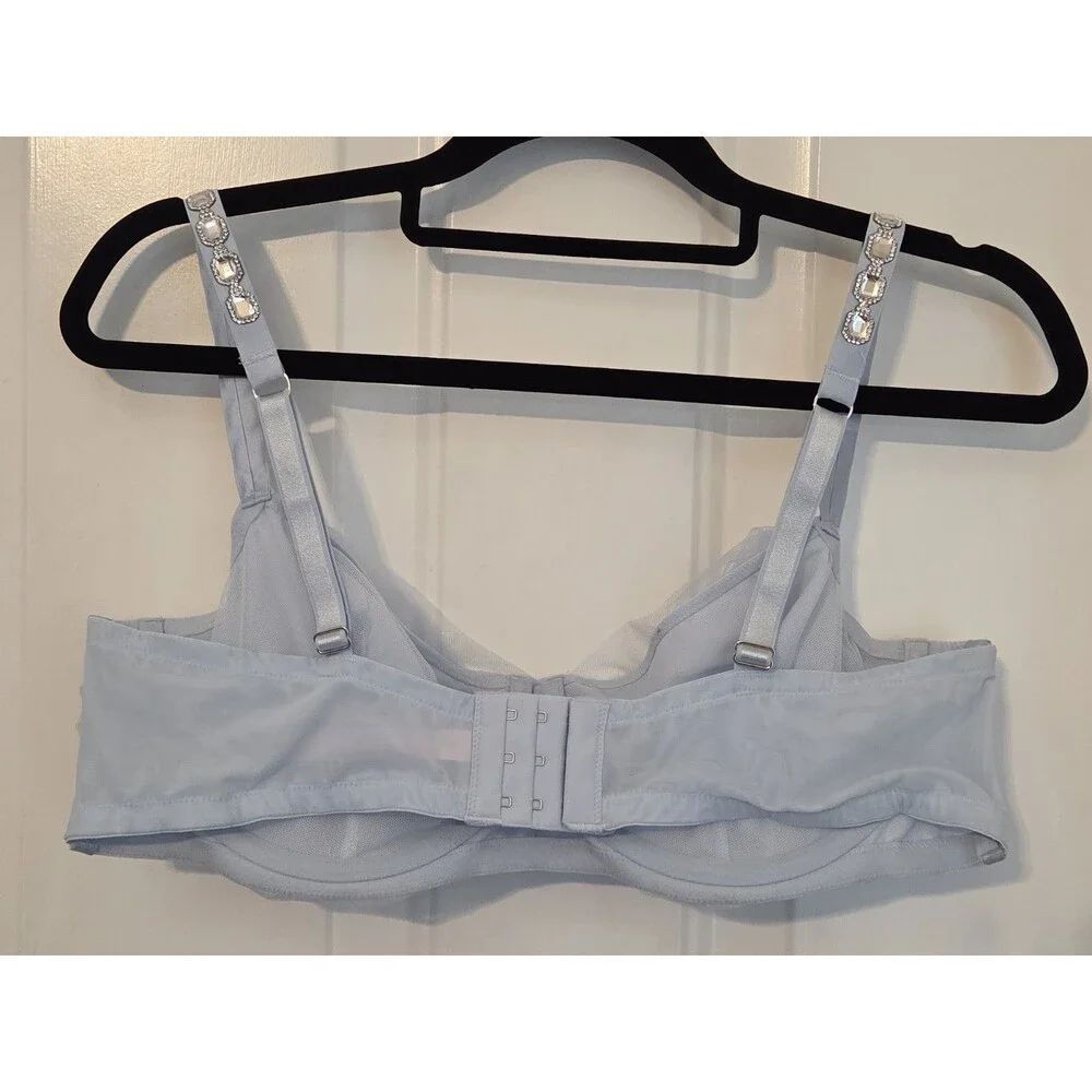 Victoria's Secret Dream Angels Twinkle bra glitter tulle & Crystal Straps - XL